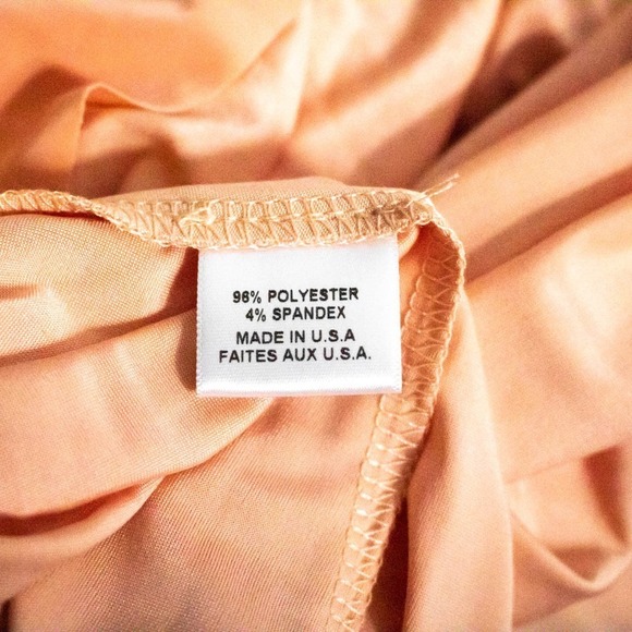 Misa Los Angeles Peach Jersey Knit Sleeveless Knee Length Cocktail Dress Small - Picture 12 of 12